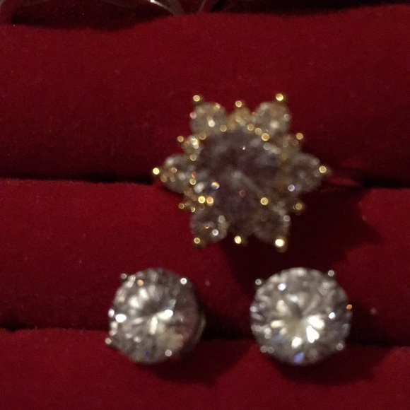 Crystal star in sterling silver with gold overlay - Picture 2 of 4